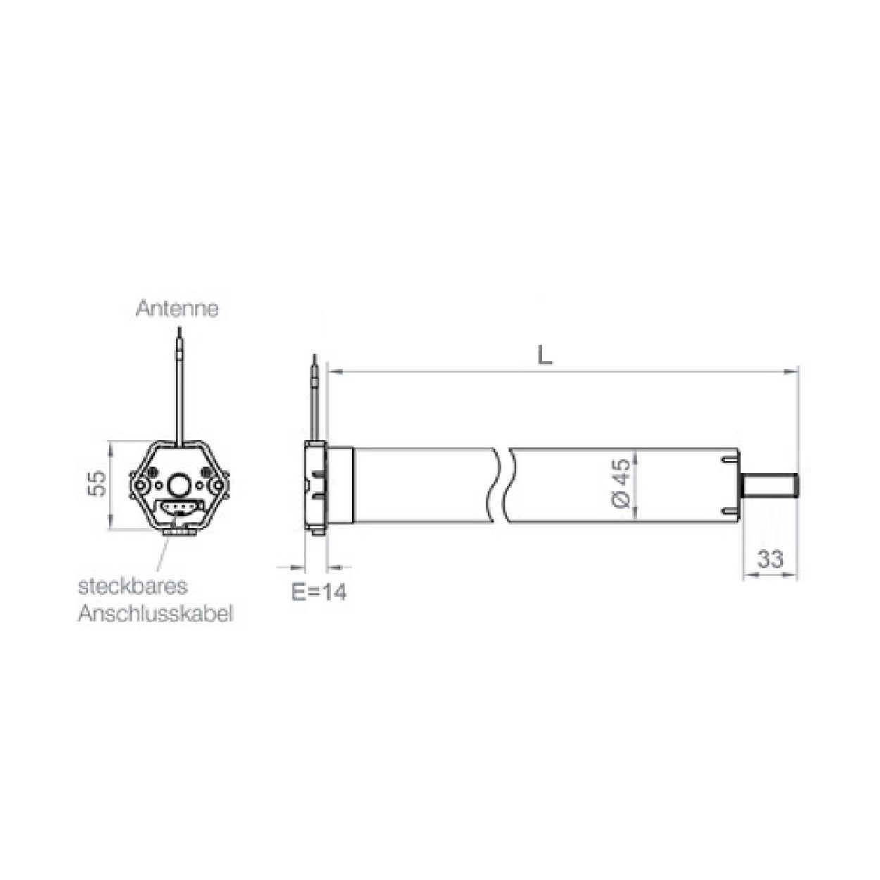 Elero VariEco M-868 buismotor, foto 4 van 4