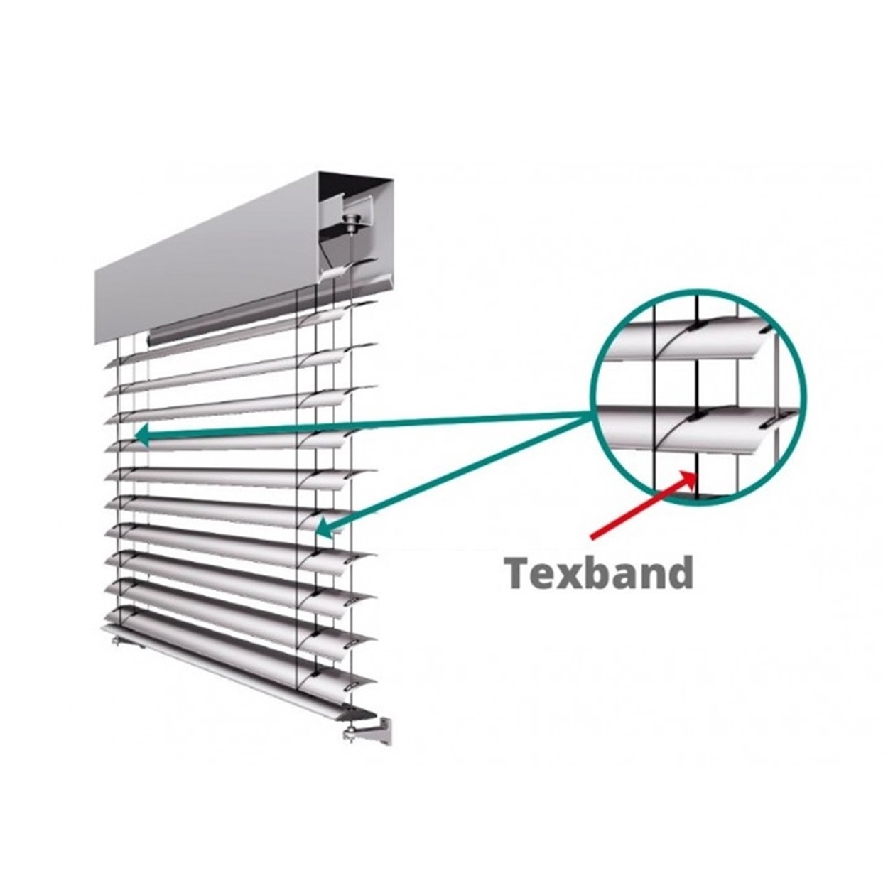 Warema Tex-band 6x0,33 mm, zwart, foto 2 van 5