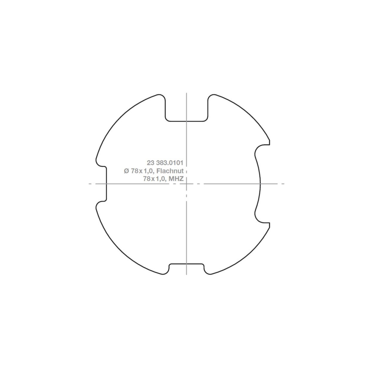 Elero Adaptieset type L - Ø 78 mm met doekgleuf, foto 2 van 3