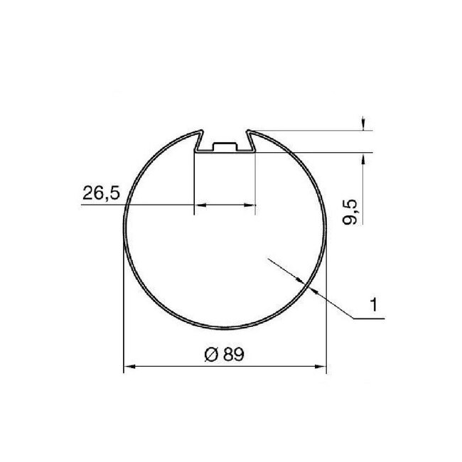 Nice Anpassungssatz L - Ø 89 mm