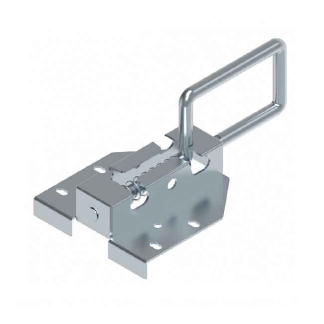 Huismerk Gâche de porte basculante à pêne coulissant 72 mm, base large