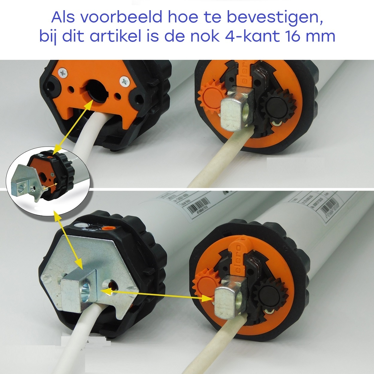 Elero adapterplaat met nok 16x16x12 - Revoline, foto 4 van 5