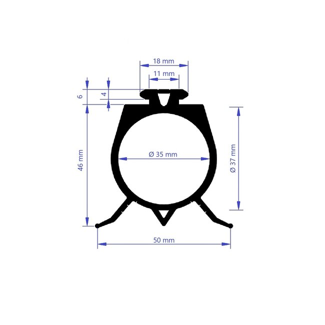 Flexiforce Flexiforce bodemrubber tbv DW contact, rond 37 mm