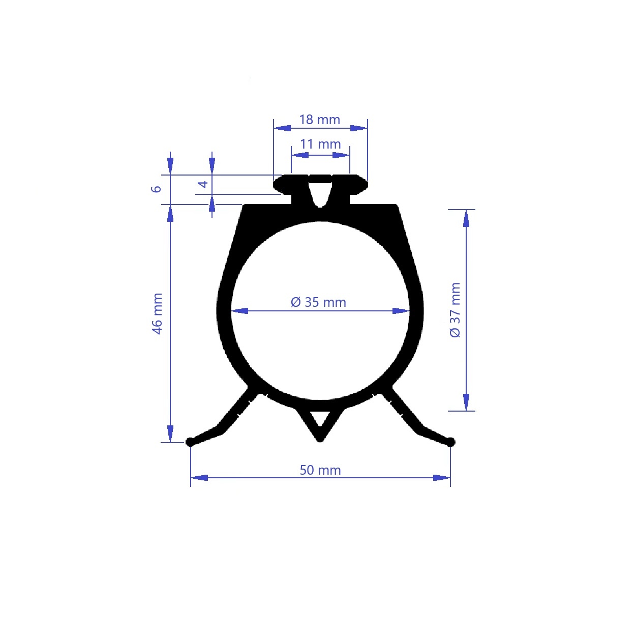 Flexiforce Flexiforce bodemrubber tbv DW contact, rond 37 mm, foto 2 van 2