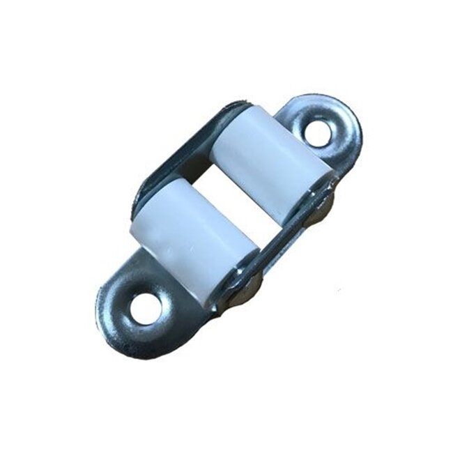 Selve Bandgeleider staal met witte rollen - max 15 mm