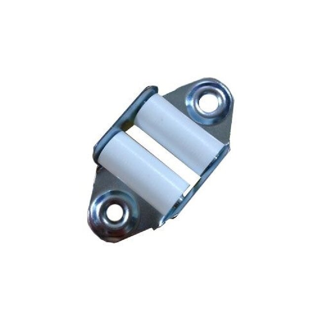 Selve Bandgeleider staal met witte rollen - max 23 mm