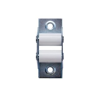 Selve Bandgeleider staal met witte rollen - max 18 mm