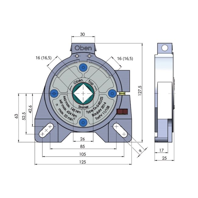 Timmer Roller or trap bearing TA-0-RD/ZS - 16x16