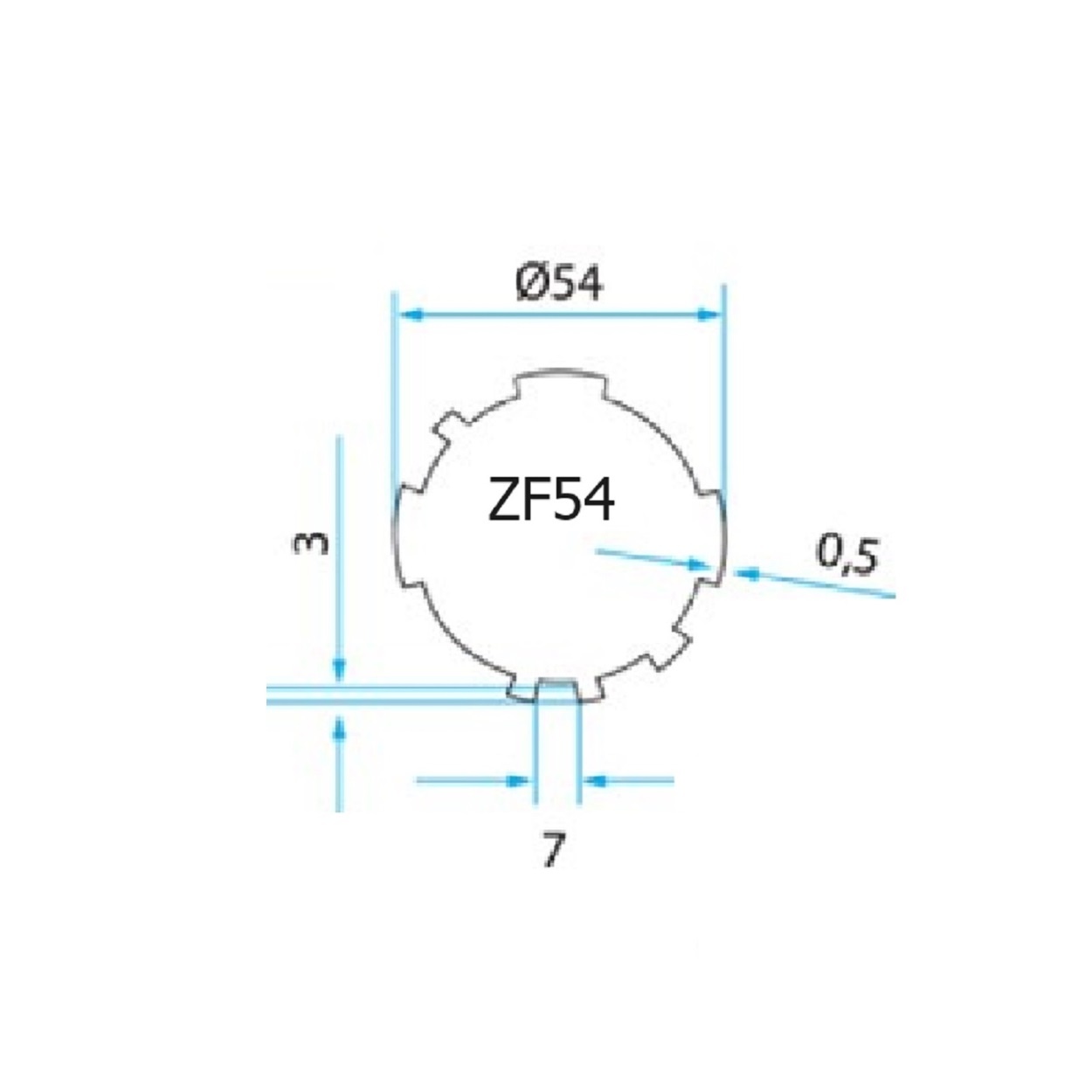 Cherubini Adaptieset ZF54 - Deprat 53 - 45 mm serie, foto 2 van 3