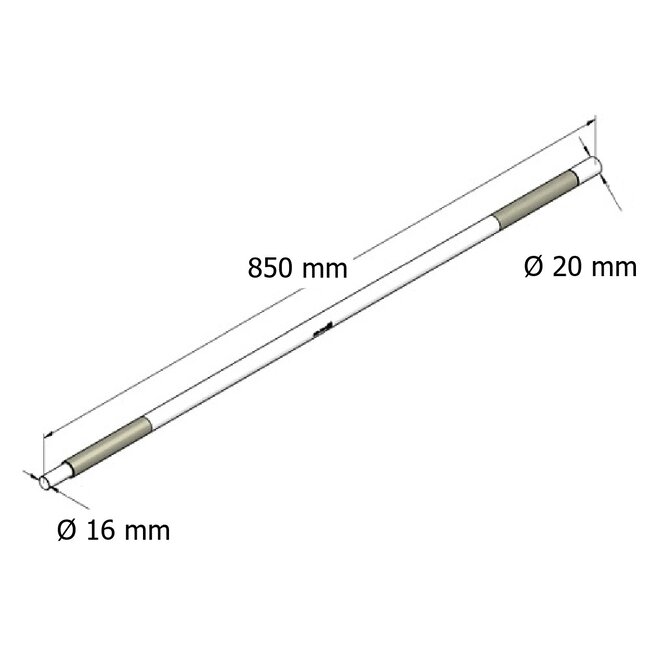 Huismerk Industrial door stainless steel tensioning bar Ø 16 and 20 mm