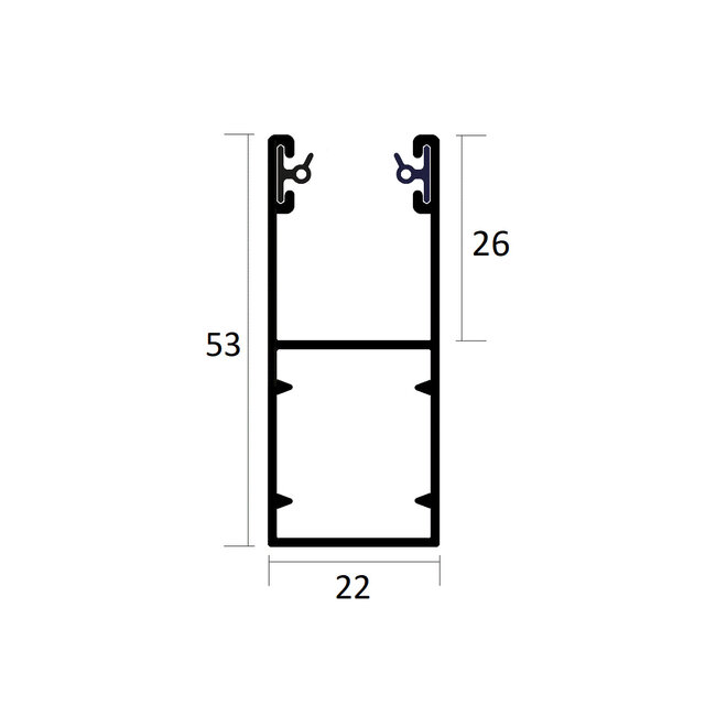 Heroal Geleider HTF (53x22)