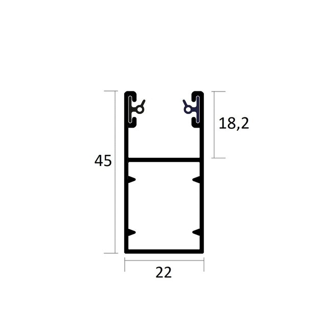 Heroal Geleider HF (45x22)
