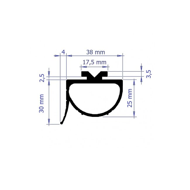 Condoor Joint inférieur pour seuil de portillon 40 mm