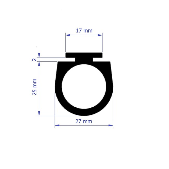 Bottom rubber for roller shutter