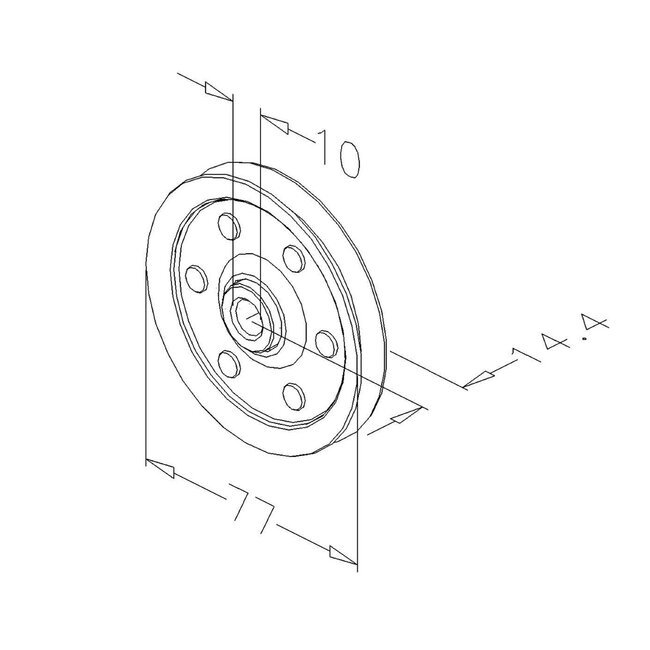 Cable disc round 64 mm