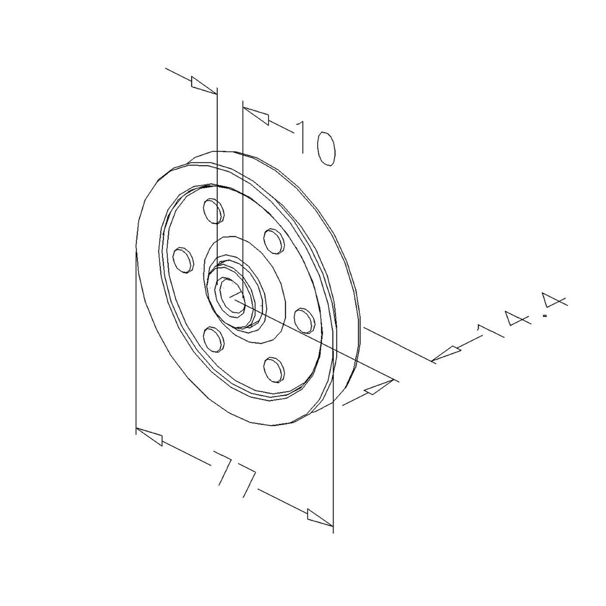 Kabelschijf rond 64 mm, foto 2 van 2