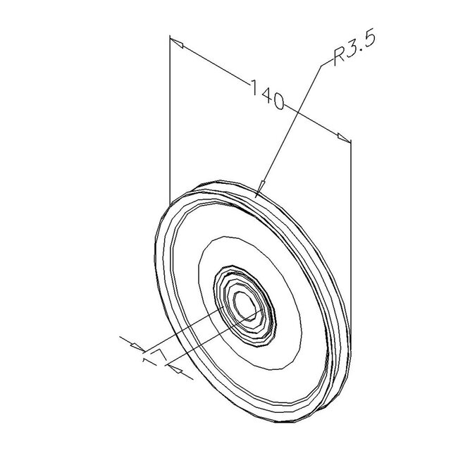 Disque de câble rond 140 mm