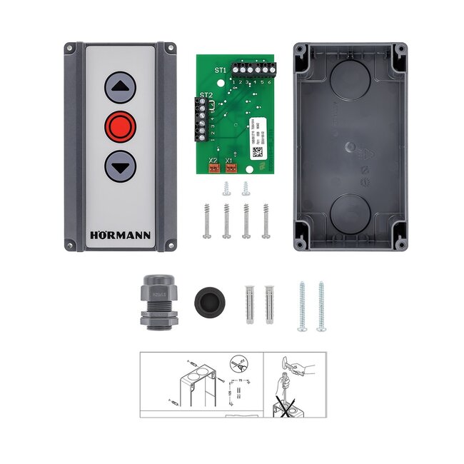 Hörmann Surface-mounted pushbutton DTH-R, OP-Stop-Neer
