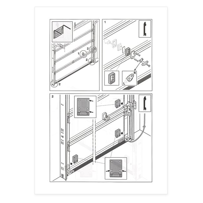 Hörmann Plaques de remplissage et cadre de montage pour ensemble de poignées de porte