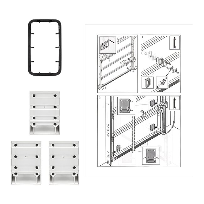 Hörmann Vulplaten en opbouwframe voor deurkrukset