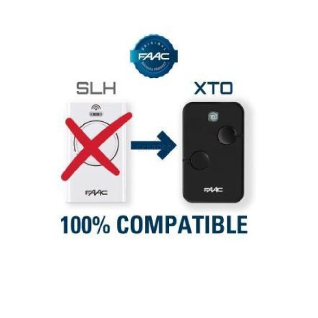 Faac XT02 SLH DS 868 MHz - Émetteur manuel à 2 canaux