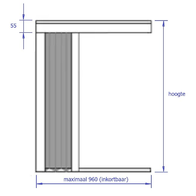 Huismerk Plissé screen door 960 mm - NEW