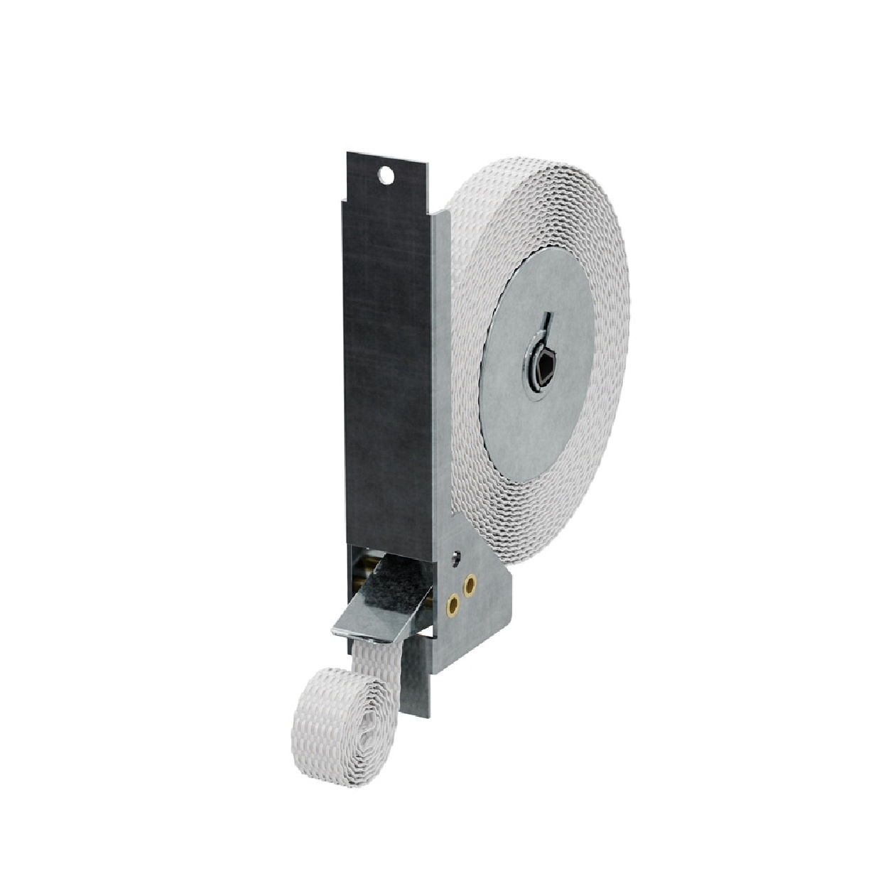 Selve Mini bandopwinder inbouw, 5 mtr, dekplaat 151x45 mm, kleur wit, incl 5 mtr band, foto 2 van 6
