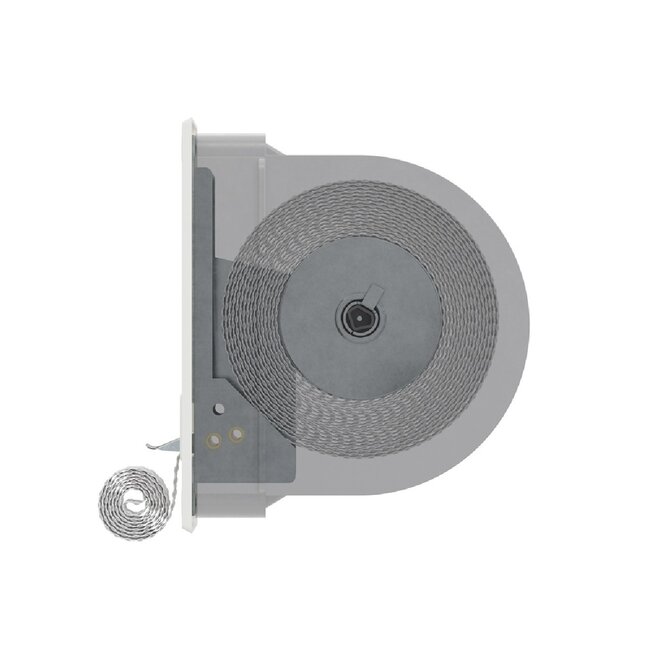 Selve Mini bandopwinder inbouw, 5 mtr, dekplaat 151x45 mm, kleur wit, incl 5 mtr band