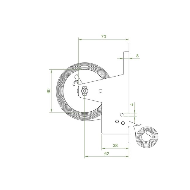 Selve Enrouleur de sangle Intégré, 13,5 m, plaque de recouvrement 221x54 mm, couleur blanche - Copy