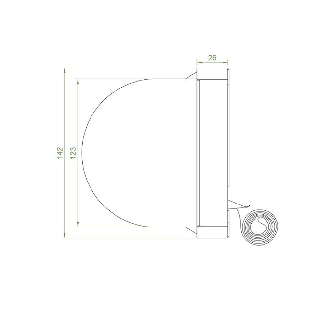 Selve Built-in Strap winder, 13.5 m, cover plate 221x54 mm, colour white - Copy