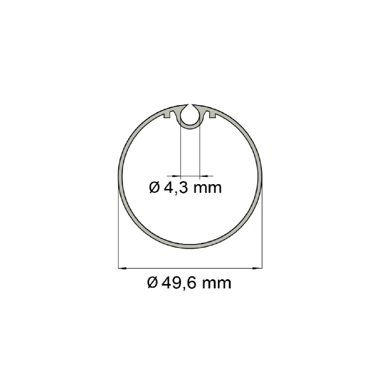 Becker Adaptieset 8-kant 50 en Ø 50 x 1,5 doekgleuf - P serie motoren, foto 3 van 4