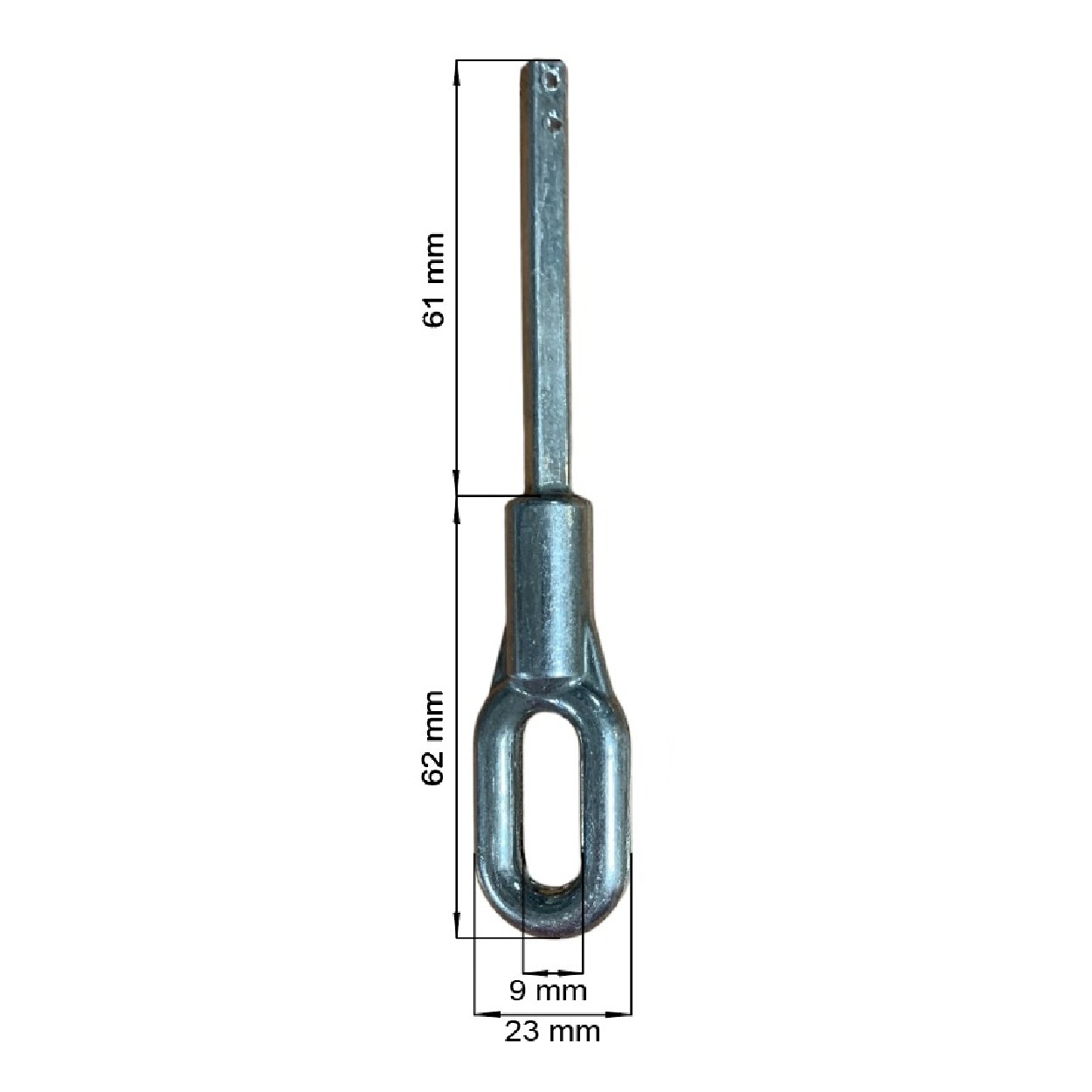 Smal oog aluminium verstelbaar met vierkante 6 mm as