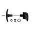 Hörmann Kit de poignées de porte noir, longueur de tige : 73,5 mm