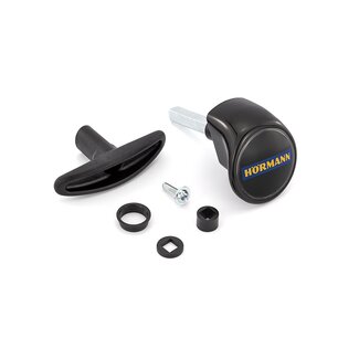 Hörmann Door handle set, black, spindle length 73.5 mm