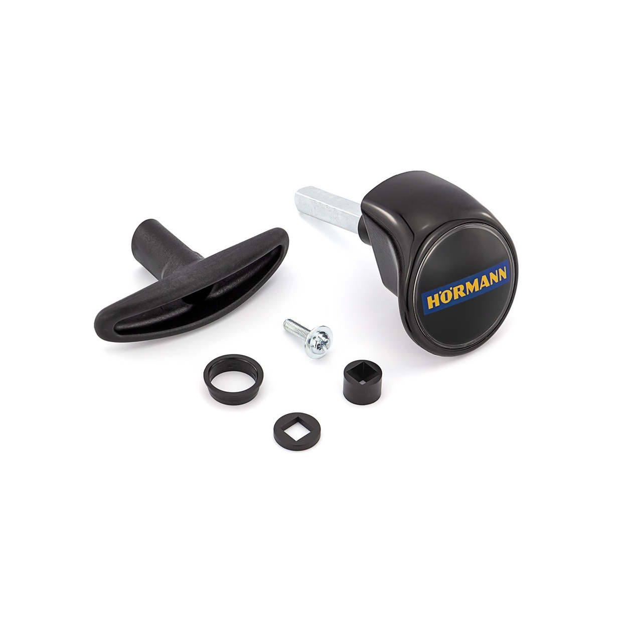 Hörmann Deurgreepset zwart, stiftlengte 73,5 mm