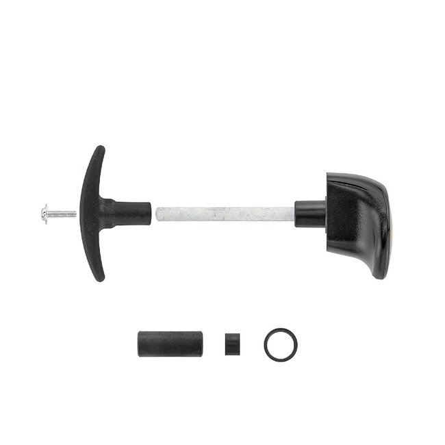 Hörmann Door handle set, black, spindle length 113 mm