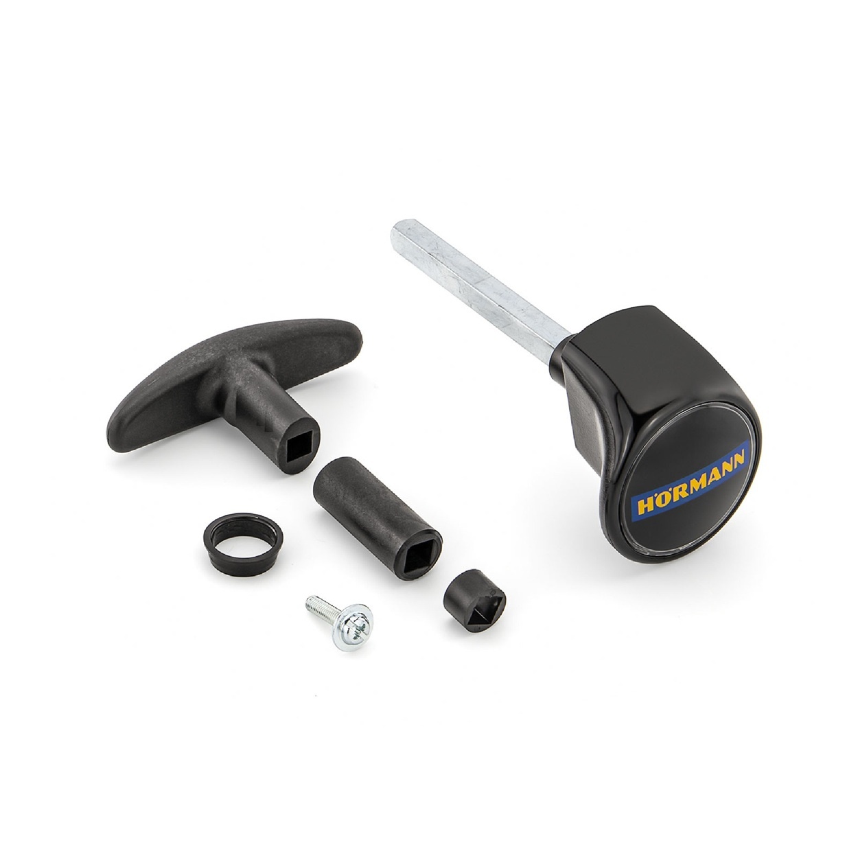 Hörmann Deurgreepset zwart, stiftlengte 113 mm