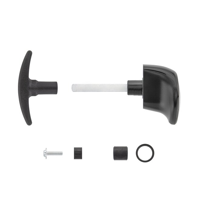 Hörmann Door handle set, black, spindle length 87 mm