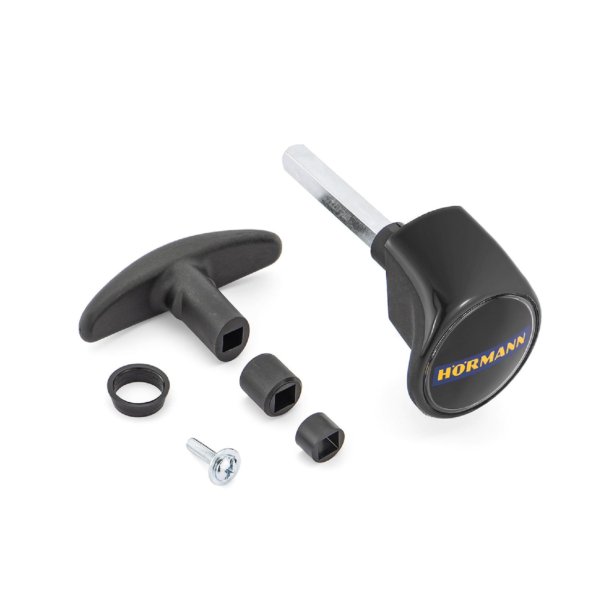 Hörmann Deurgreepset zwart, stiftlengte 87 mm