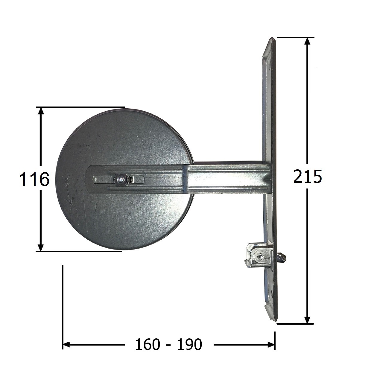 Selve Bandopwinder inbouw, 13,5 mtr, dekplaat 221x54 mm, kleur wit, foto 6 van 6
