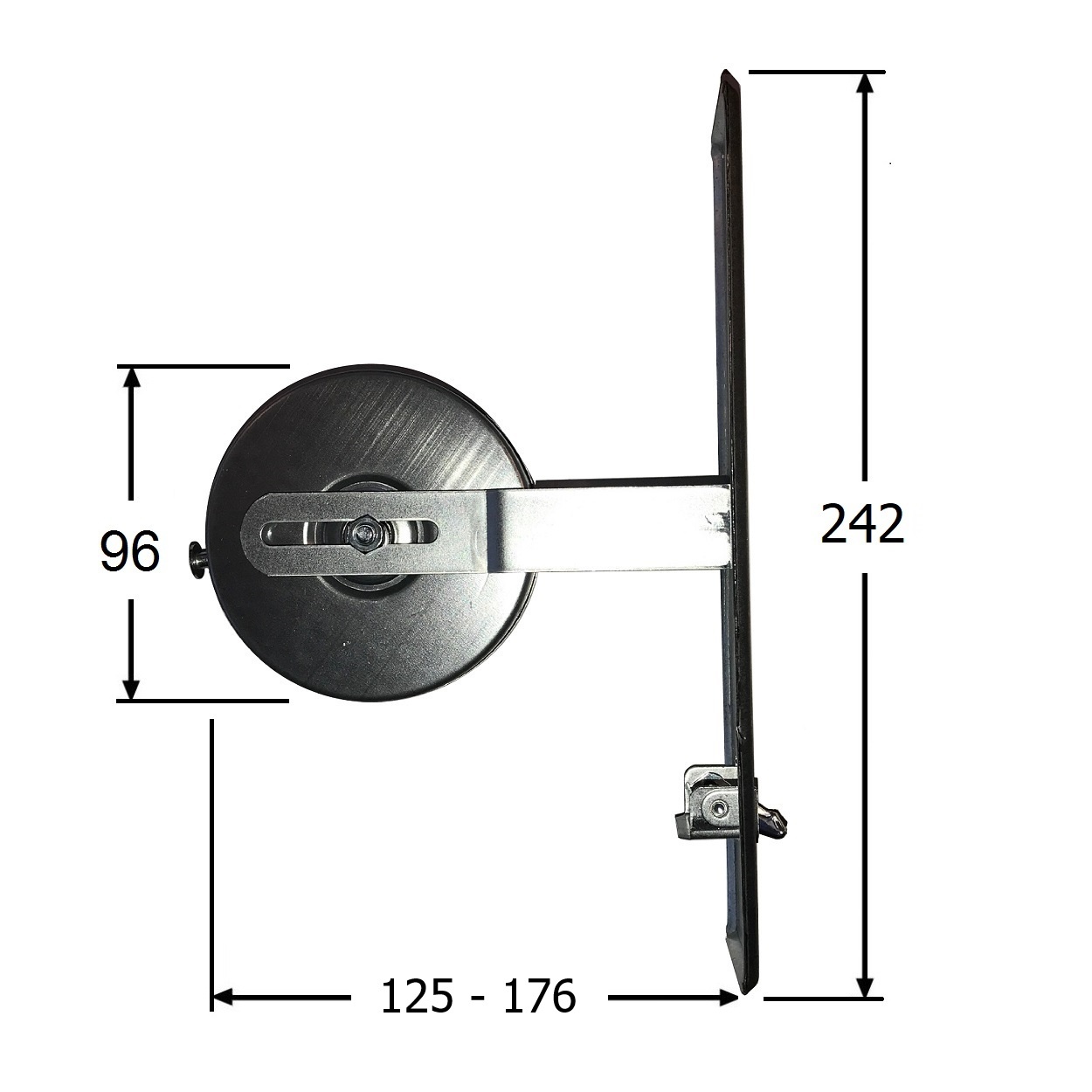 Selve Bandopwinder inbouw, 12 mtr, dekplaat 248x54 mm, kleur wit, foto 6 van 6