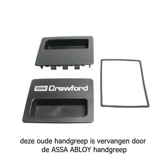 Crawford Handgreep / voetplaat Crawford 542 sectionaaldeur, met logo