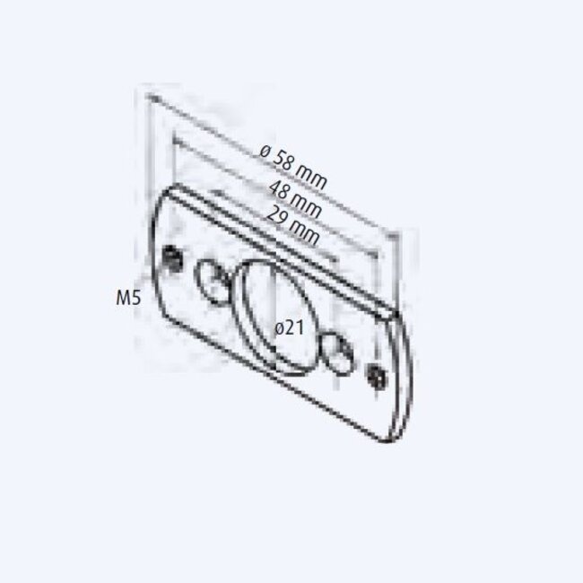 Motor support Simu T3.5 Bracket with round hole 12 mm