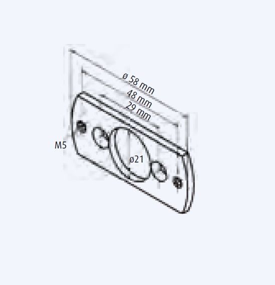 Simu Motorsteun Simu T3.5 beugel met rond gat 12 mm