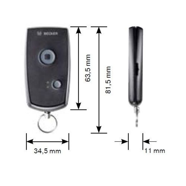 Becker Émetteur manuel à 2 canaux Centronic EasyControl EC242-II