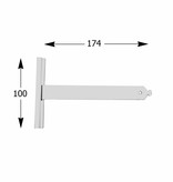 Selve Ophangveer rolluik, lengte 123 t/m 198 mm, mini-E profiel