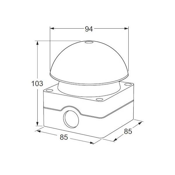 Eaton Industries Slagdrukknop (paddestoel) zwart - IP65