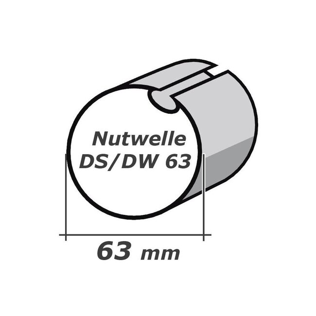 Selve Kit d'adaptation Ø 63x1 avec fente pour tissu pour moteur tubulaire type 2