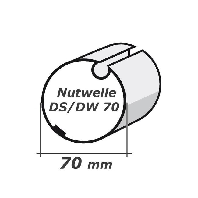 Selve Anpassungssatz Ø 70x1,5 mit Gewebeschlitz für Rohrmotor Typ 2