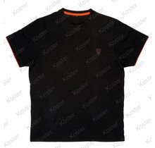 Black Orange Brushed Cotton T Shirt Maat S